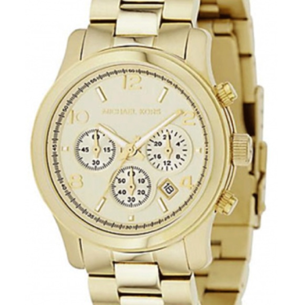 Michael Kors used gold oversized watch
